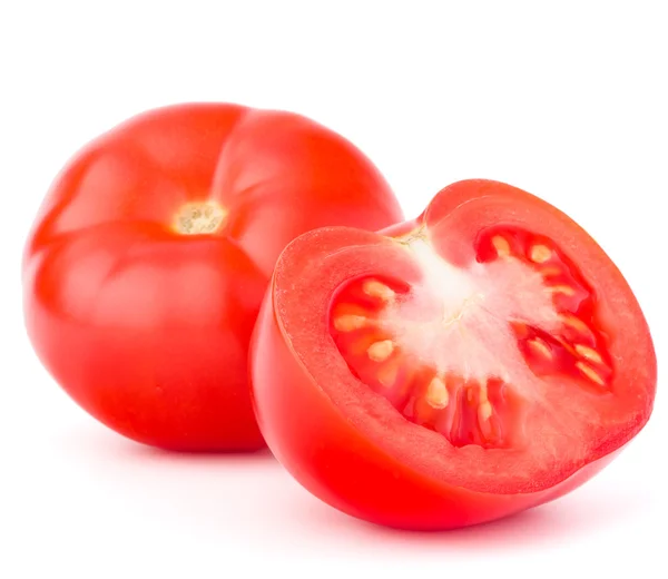 Tomate rojo con la mitad — Foto de Stock