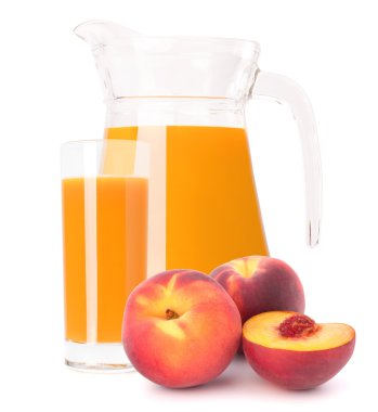 Şeftali suyu cam sürahi