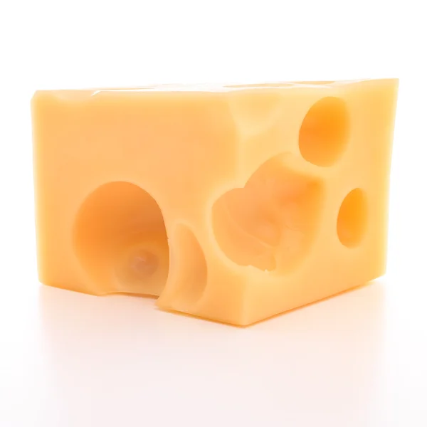 Švýcarský sýr kostka — Stock fotografie