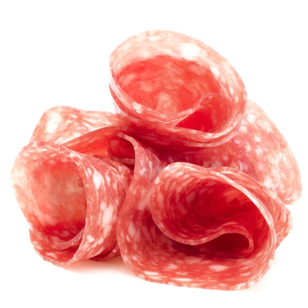 Rodajas de salchicha salami —  Fotos de Stock