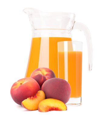 Şeftali suyu cam sürahi