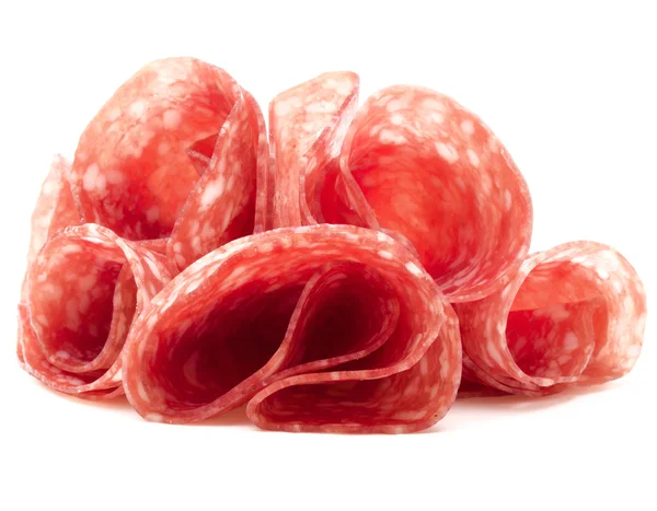 Salame fette di salsiccia — Foto Stock