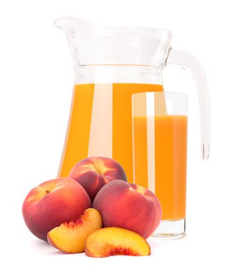 Şeftali suyu cam sürahi