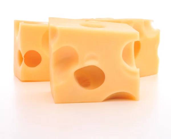 Cubos de queso suizo — Foto de Stock