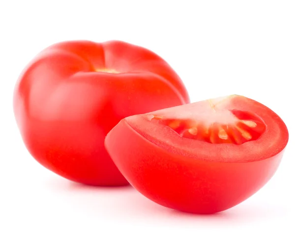 Tomate rojo con rebanada — Foto de Stock