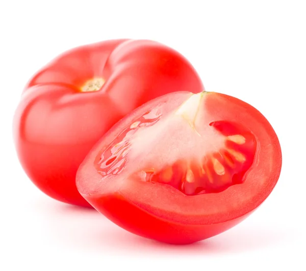 Pomodoro rosso con fetta — Foto Stock