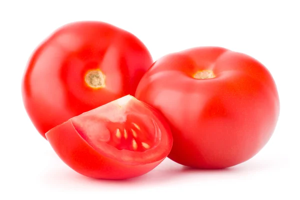 Tomates rojos con rebanada —  Fotos de Stock
