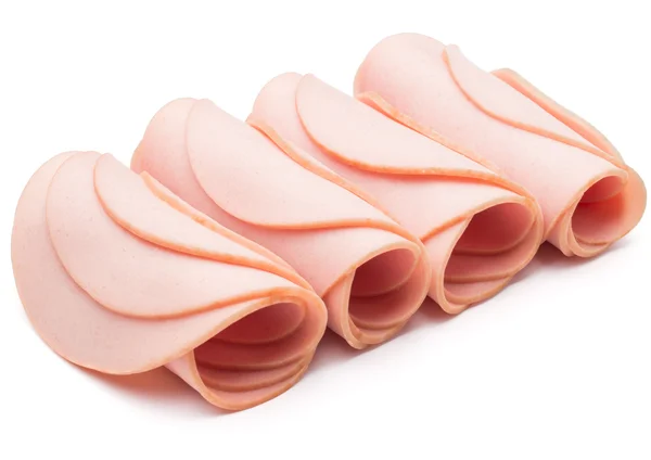 Cooked boiled ham  slices — Stock Photo, Image