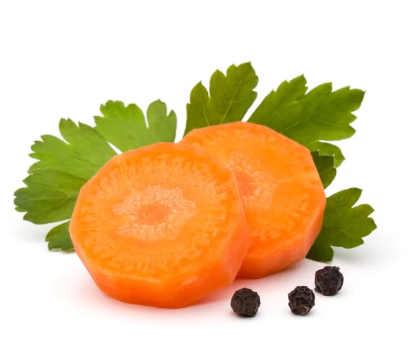 Tranches de carotte et persil aux grains de poivre — Photo