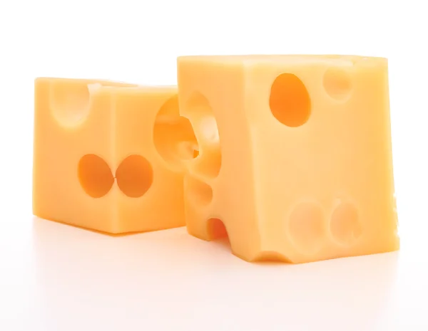 Švýcarský sýr kostky — Stock fotografie