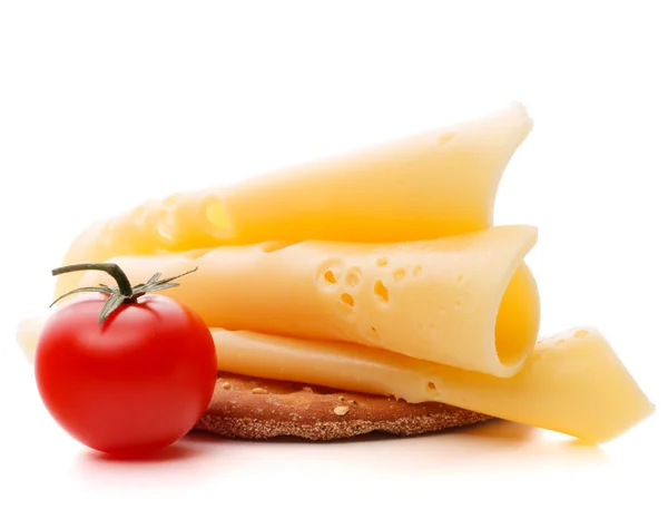 Käse-Sandwich mit Kirschtomaten — Stockfoto