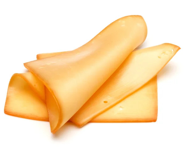 Maasdam cheese slices — Stock Photo, Image