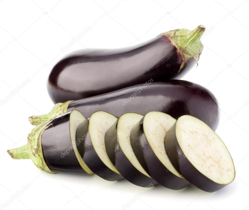 Eggplants  vegetable with slices