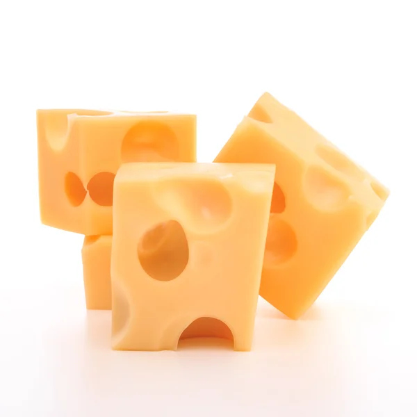 Cubos de queso suizo — Foto de Stock