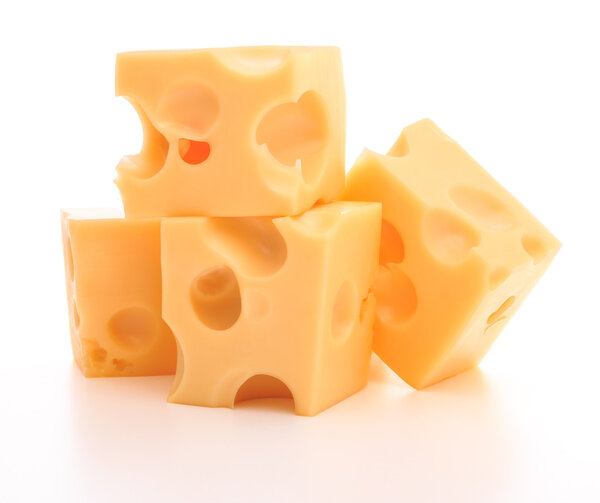 Swiss cheese cubes