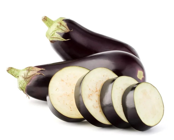 Aubergines plantaardige met segmenten — Stockfoto