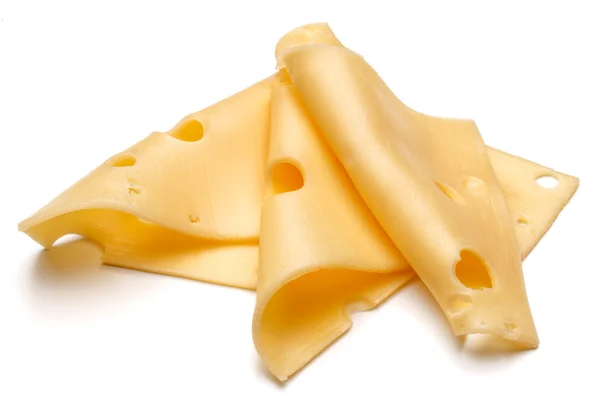 Swiss cheese slices — Stock Photo, Image