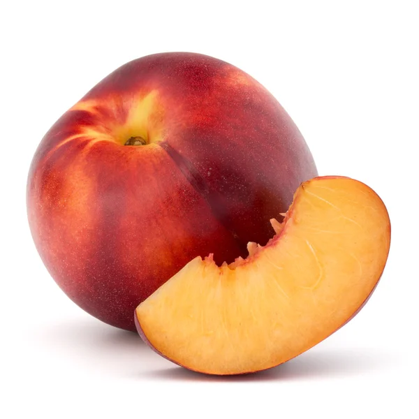 Fresh nectarine with slice — Stock Photo, Image