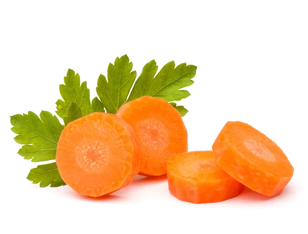 Rodajas de zanahoria picadas y perejil —  Fotos de Stock