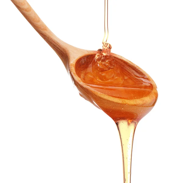 Wooden honey dipper — Stock Photo, Image