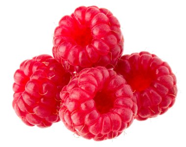 Beyaz üzerinde olgunlaşmış ahududu