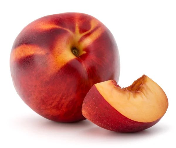 Nectarine vruchten op witte — Stockfoto