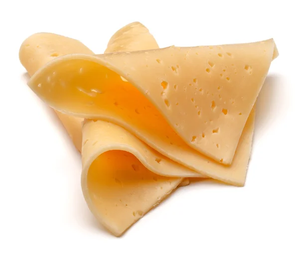 Φέτες τυρί σε λευκό — Φωτογραφία Αρχείου