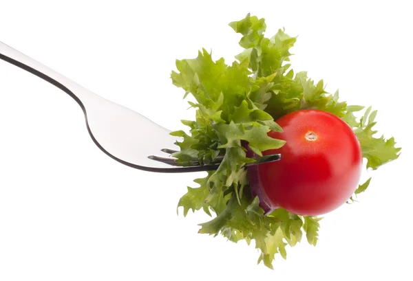 Frischer Salat und Kirschtomaten — Stockfoto