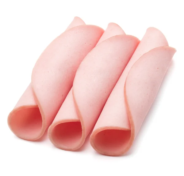 Rolled bologna slices — Stock Photo, Image