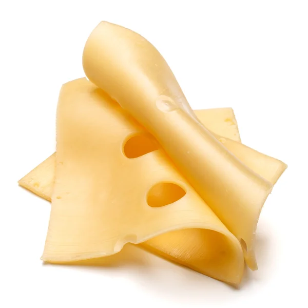 Cheese slices  on white — Stock Photo, Image