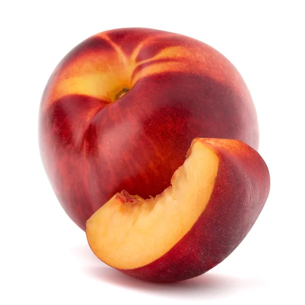 Nectarine vruchten op witte — Stockfoto