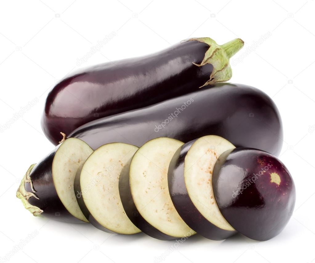 Eggplants or aubergine vegetables