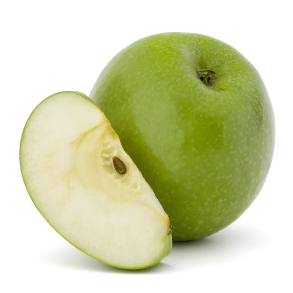 Manzana en rodajas verdes — Foto de Stock