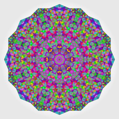 Renkli daire Kaleidoscope zemin. Mozaik soyut çiçek