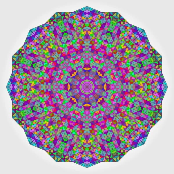 Kleurrijke cirkel Caleidoscoop achtergrond. Mozaïek abstracte bloem van — Stockvector