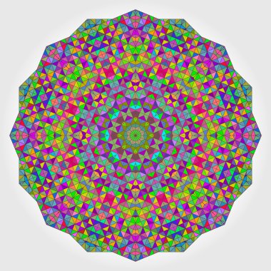 Renkli daire Kaleidoscope zemin. Mozaik soyut çiçek