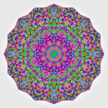 Renkli daire Kaleidoscope zemin. Mozaik soyut çiçek