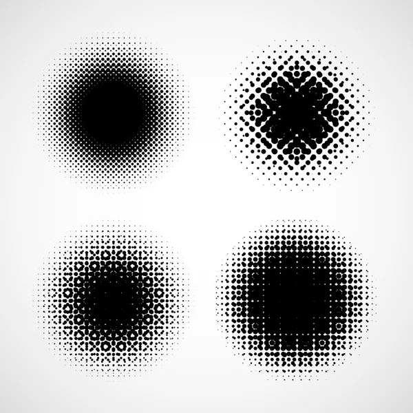 Abstract Halftone Backgrounds. Vector Set of Isolated Modern Design Element — Stock Vector