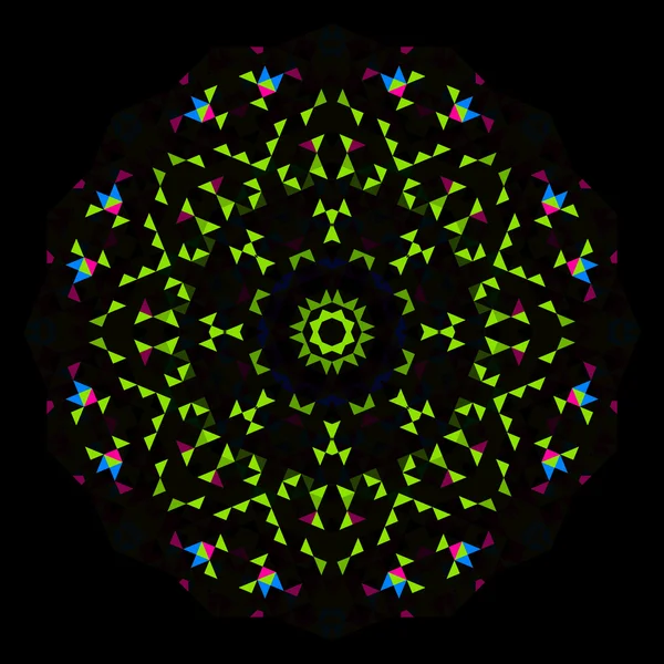 Abstraktní geometrická světlé kaleidoskop vzor — Stockový vektor