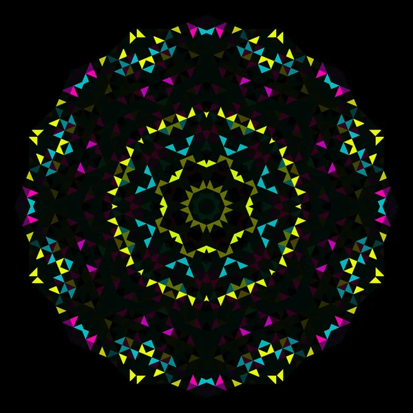 Abstraktní geometrická světlé kaleidoskop vzor. — Stockový vektor