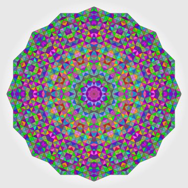 Renkli daire Kaleidoscope zemin. Mozaik soyut çiçek