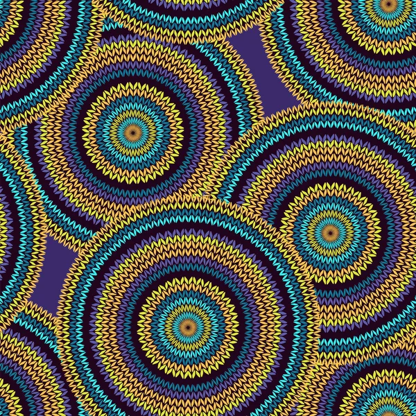 Soyut sorunsuz etnik tarzı daire basit renkli vektör