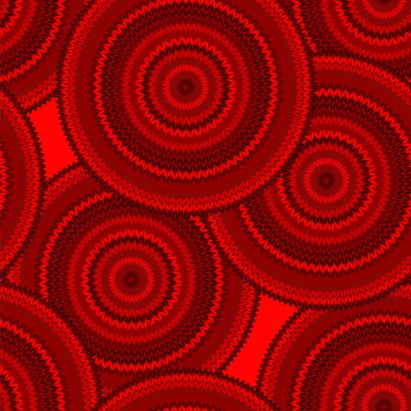 Rote nahtlose ethnische geometrische Strickmuster. Stilkreis zurück — Stockvektor
