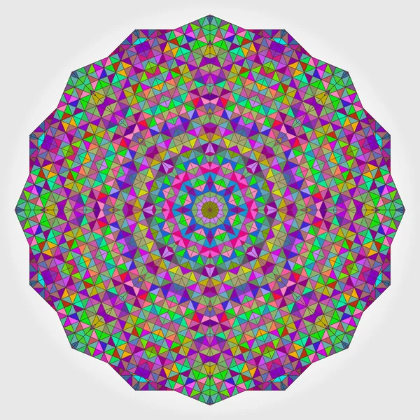 Kleurrijke cirkel Caleidoscoop achtergrond. Mozaïek Abstract Flower — Stockvector