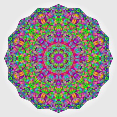 Renkli daire Kaleidoscope zemin. Mozaik soyut çiçek