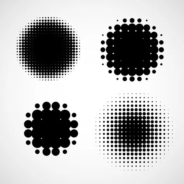 Abstract Halftone Backgrounds. Vector Set of Isolated Modern Design Element — Stock Vector