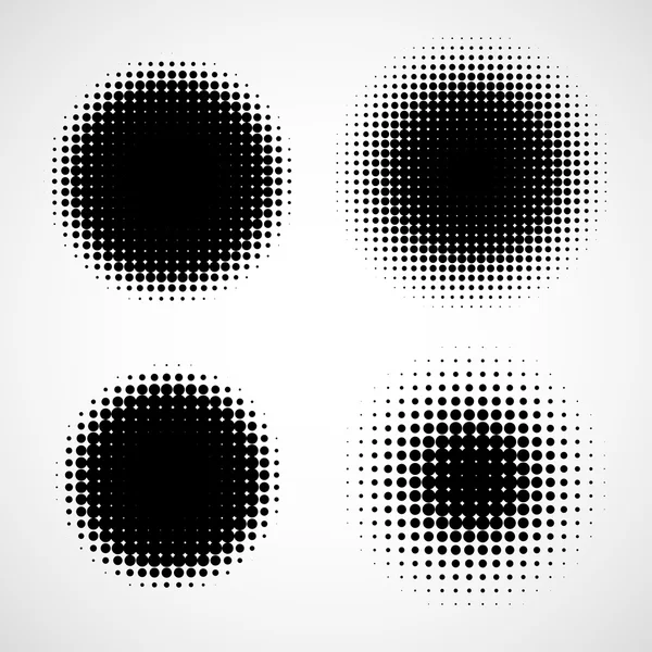 Abstract Halftone Backgrounds. Vector Set of Isolated Modern Design Element. — Stock Vector