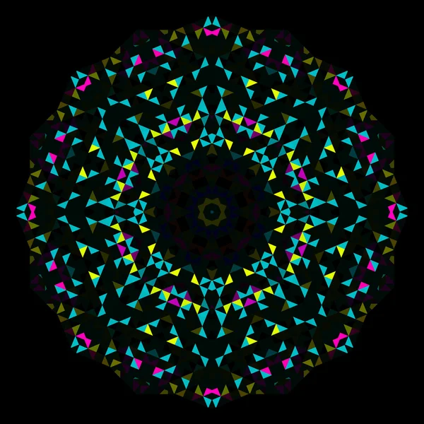 Abstrakta geometriska ljusa kalejdoskop mönster. — Stock vektor