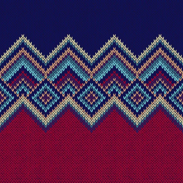 Modèle sans couture. Texture d'ornement en laine tricotée — Image vectorielle
