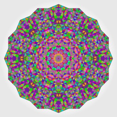Renkli daire Kaleidoscope zemin. Mozaik soyut çiçek